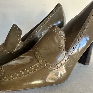 Franco Sarto Olive Heeled Loafers
